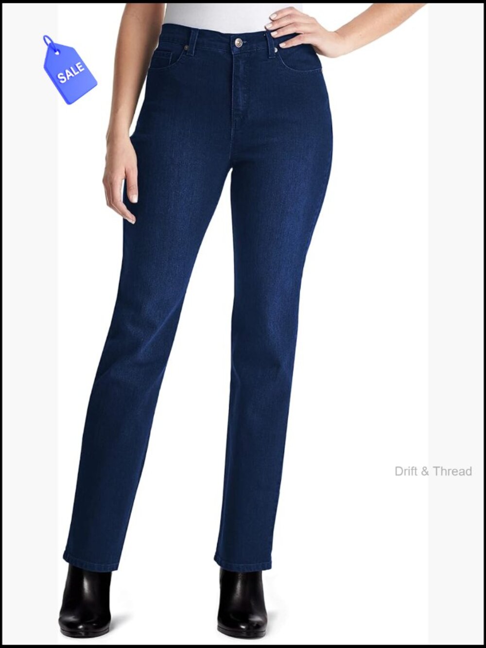 High Rise Tapered Stretch Jeans 5 Pockets 31in Inseam
